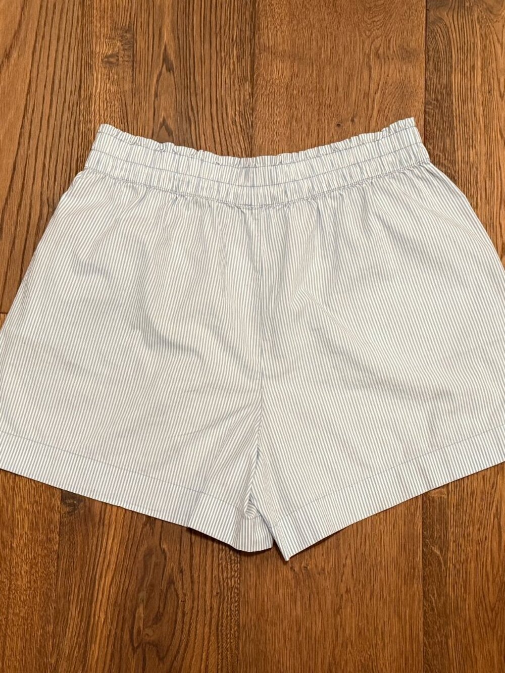 Aerie - Good Day Shorts - Blue/White Stripe - Size Large - Picture 6 of 6